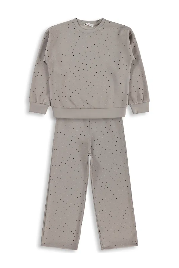 Girls' Tracksuit Set, Ages 10-13, Beige - Pack