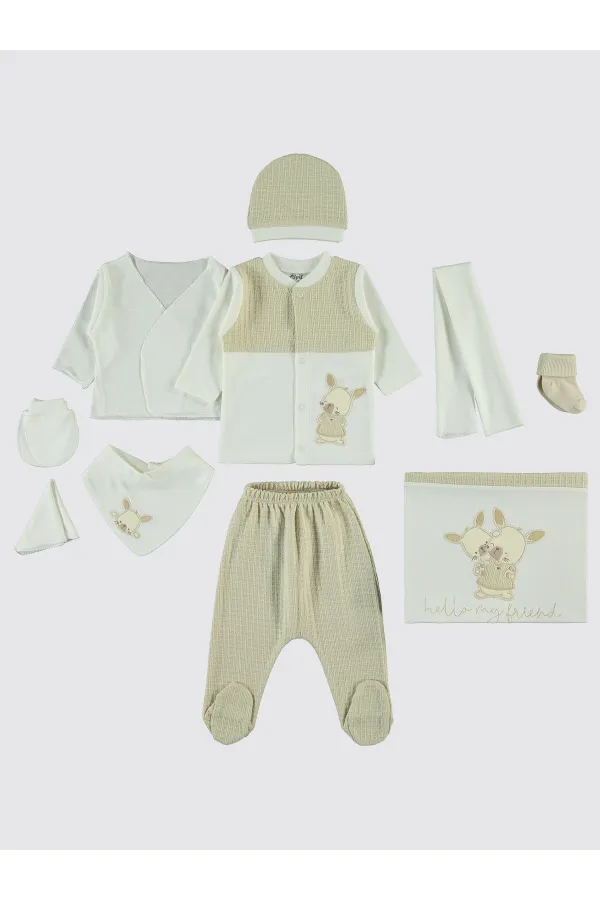 Baby Bodysuit Sets 0-24 Months Beige - Package