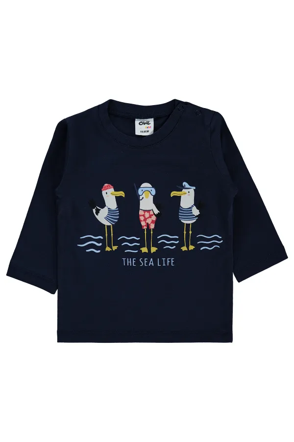 Bebek Sweatshirt 0-24 Ay Lacivert - Paket