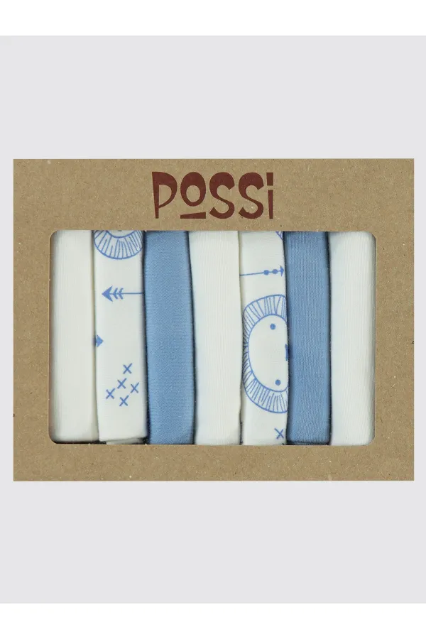 Bebek Ağız Bezi ve Mendili 0-24 Ay Mavi - Paket