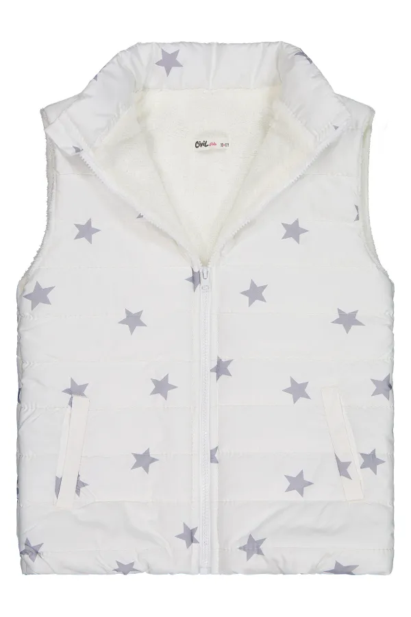 Kız Çocuk Yelek 10-13 Yaş Ekru - Paket