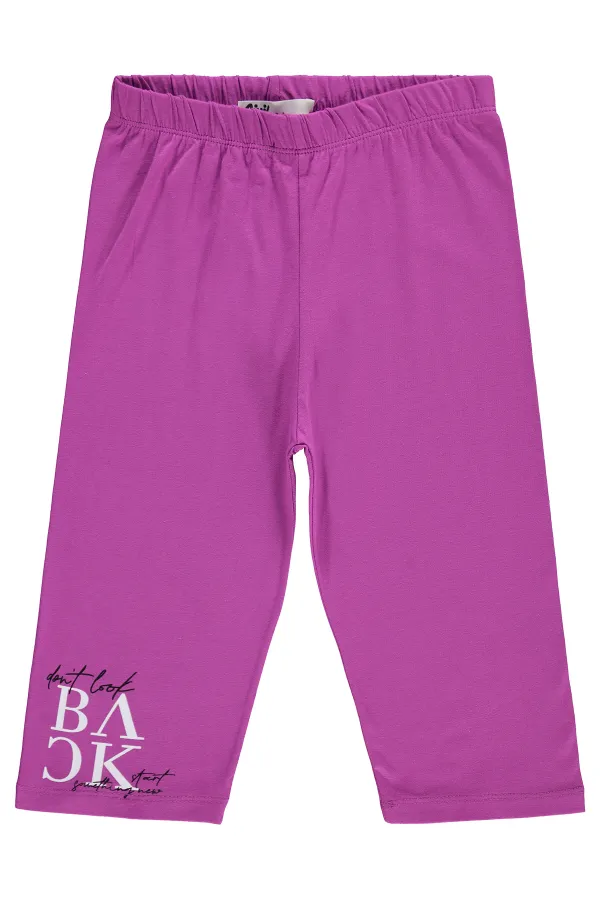 Girls' Leggings Km 10-13 Years Hyper Purple - Pack