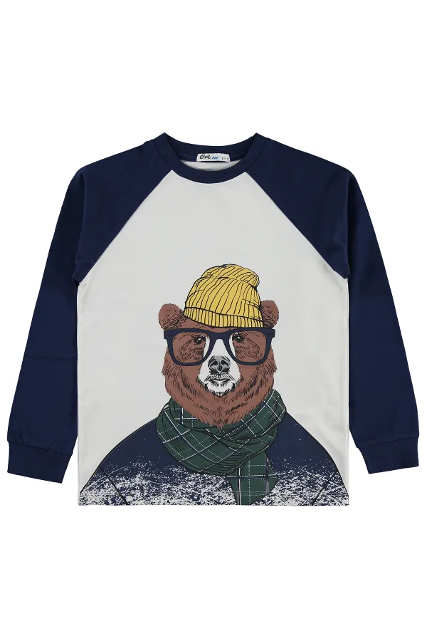 Erkek Çocuk Pijama Takımı 6-9 Yaş Lacivert - Paket