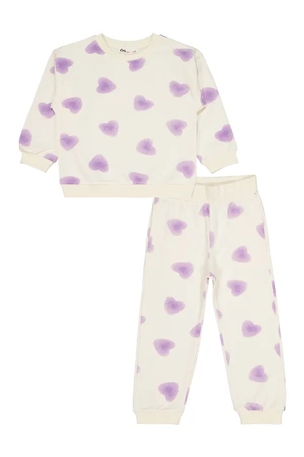 Girls Tracksuit Set 2-5 Years Old Ecru - Package