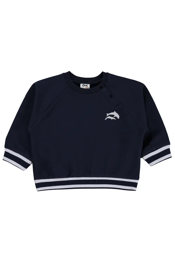 Bebek Sweatshirt 0-24 Ay Lacivert - Paket