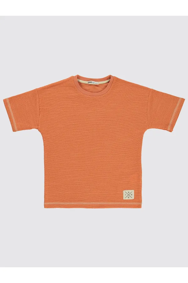 Lot de T-shirts orange pour garçons de 6 à 9 ans