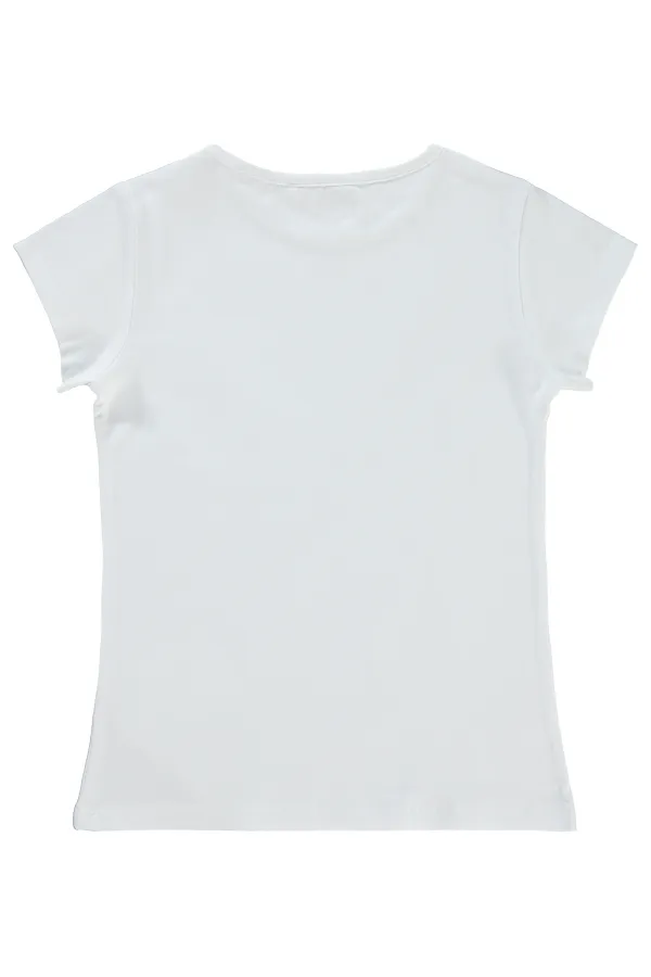 T-shirt blanc pour fille, taille 10-13 ans - Emballage