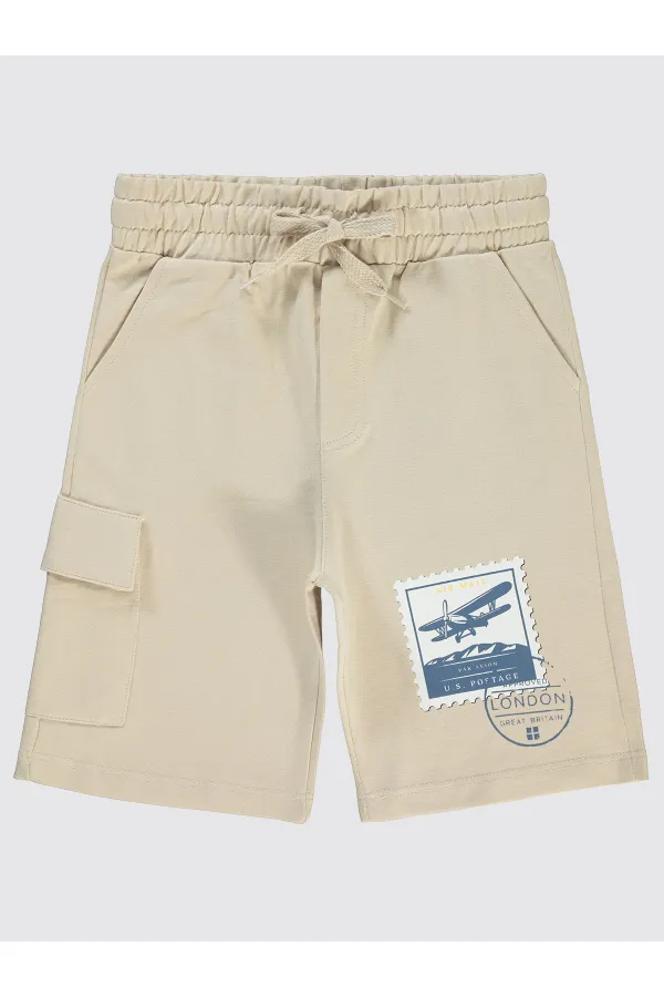 Erkek Çocuk Kapri 10-13 Yaş Taş Rengi - Paket