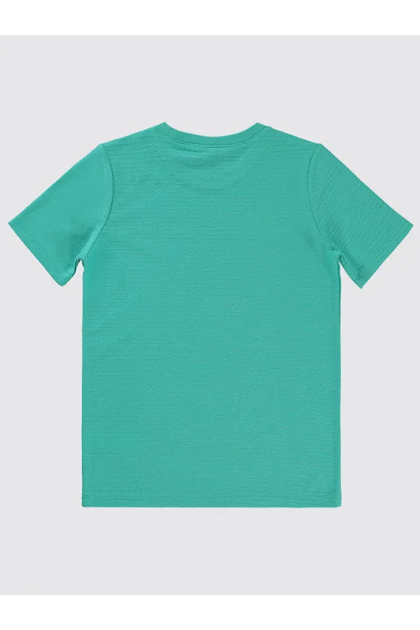 T-shirt garçon 10-13 ans, couleur menthe - Emballage