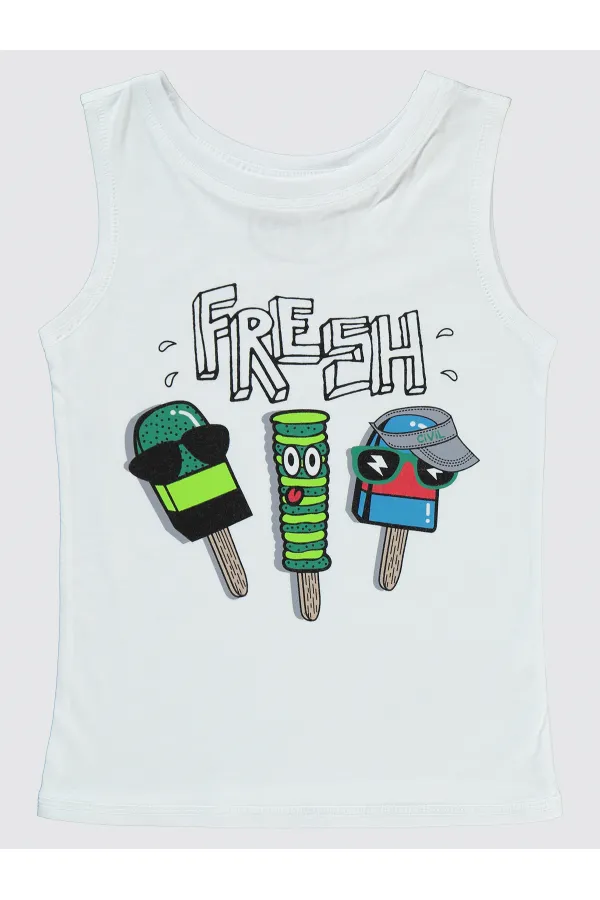 Costume blanc pour garçon de 2 à 5 ans - Emballage