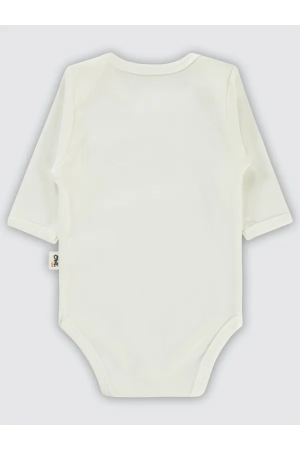 Bebek Çıtçıtlı Badi 0-24 Ay Beyaz - Paket