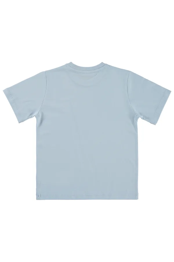 T-shirt garçon Km 6-9 ans Bleu glacier - Lot