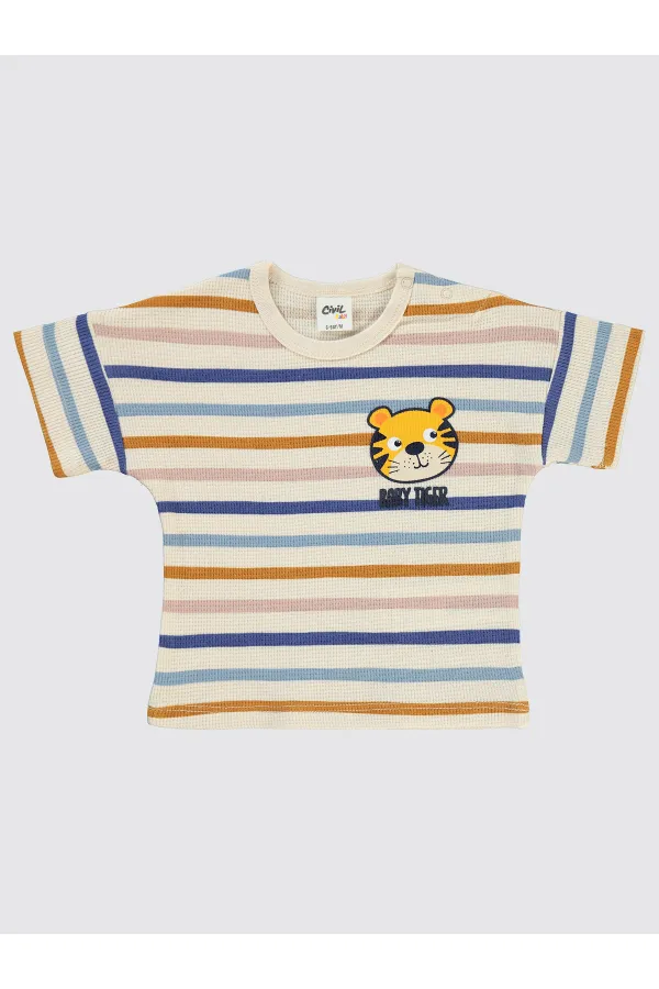 Bebek Tişört 0-24 Ay FilDişi - Paket