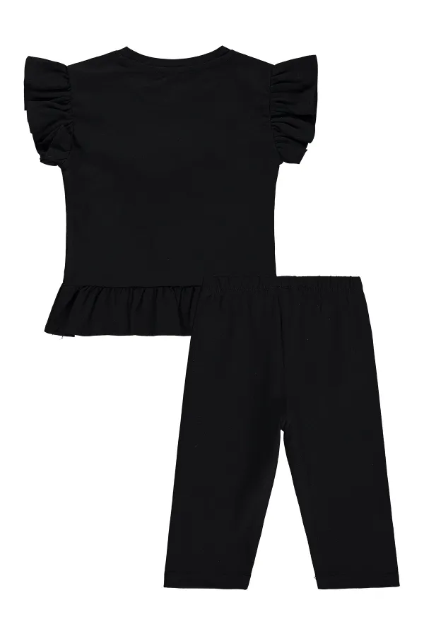Girls' Outfit Set 2-5 Years Old Black-Black - Package