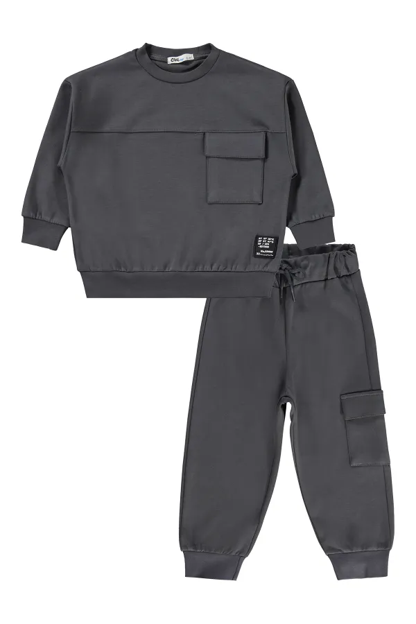 Ensemble de survêtement pour garçon, 2-5 ans, anthracite - Emballage