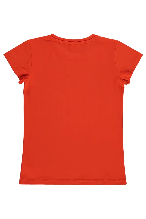 Kız Çocuk Tişört Km 10-13 Yaş Koyu Oranj - Paket
