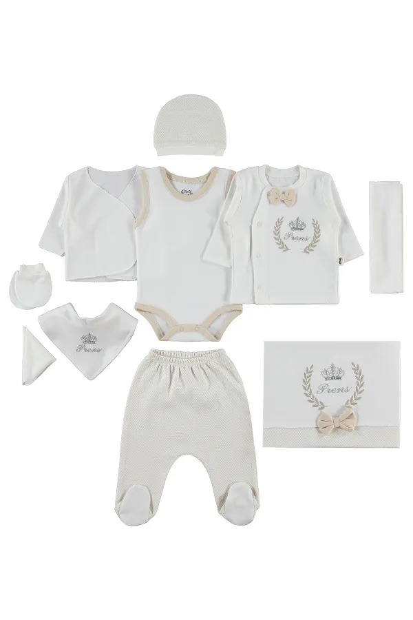 Ensemble de bodies bébé 0-24 mois marron clair - Lot