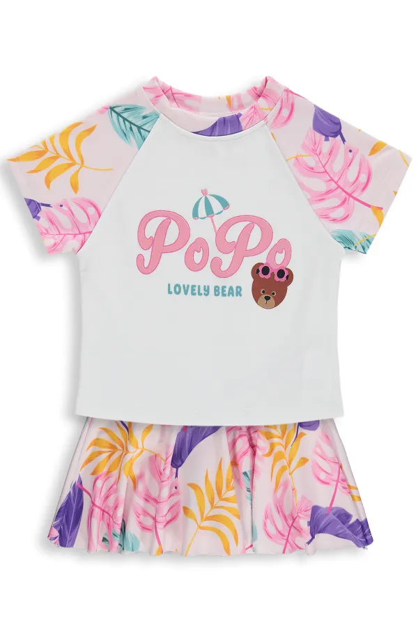 Kız Çocuk Mayo Set 6-13 Yaş Pembe - Paket