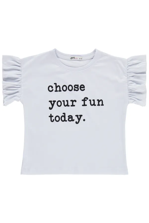 Girls' T-shirt, Ages 6-9, White - Pack Girls' T-shirt, Ages 6-9, White - Pack