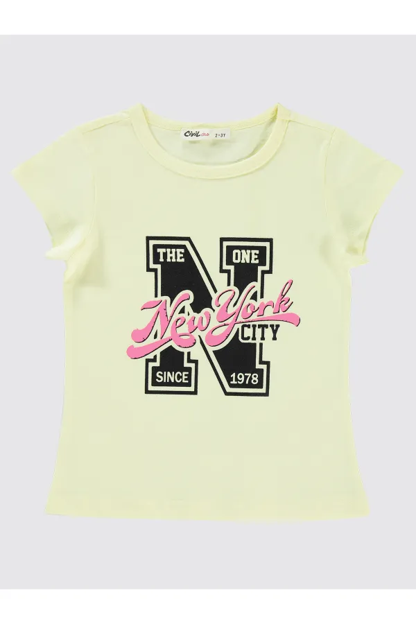 Girls' T-Shirt 2-5 Years Old Chalk - Pack