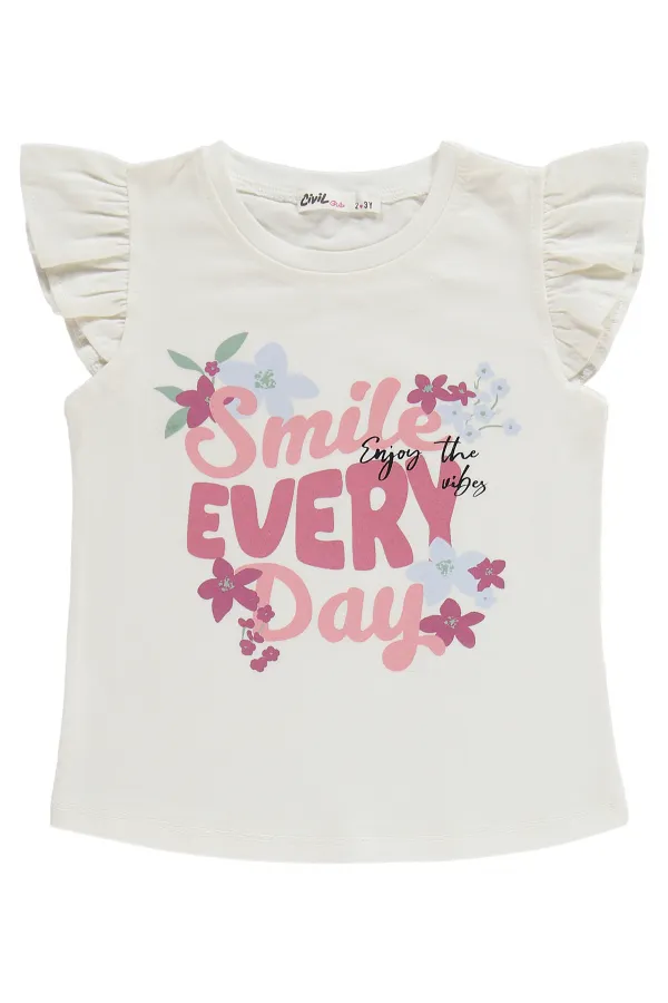 Girls' Outfit Set 2-5 Years Old Off-White-Dark Pink - Package