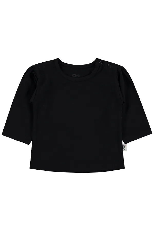 Bebek Sweatshirt 0-24 Ay Siyah - Paket