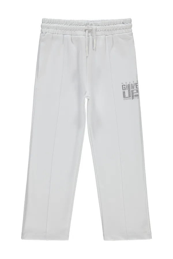 Girl's Tracksuit Bottoms 10-13 Years White - Pack
