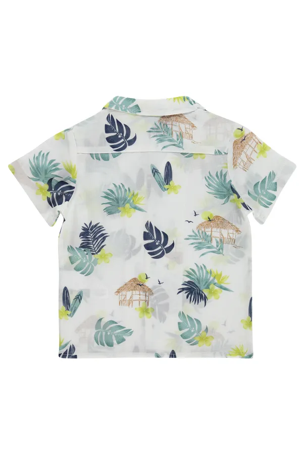 Boys' Shirt, Ages 2-5, White - Package