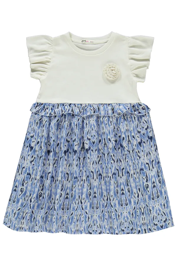 Kız Çocuk Jile ve Elbise 6-9 Yaş Ekru - Paket