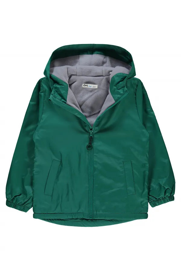 Erkek Çocuk Yağmurluk 6-9 Yaş Çam Yeşili - Paket