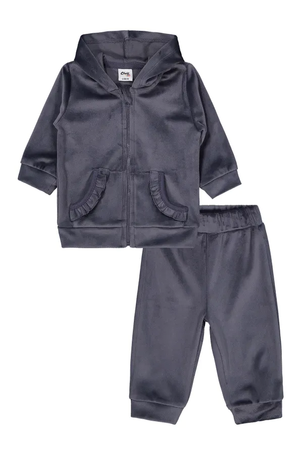 Bebek Takım 0-24 Ay Koyu Gri - Paket