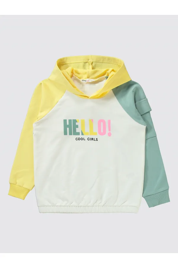 Ensemble de survêtement pour filles de 6 à 9 ans, vert amande - Emballage