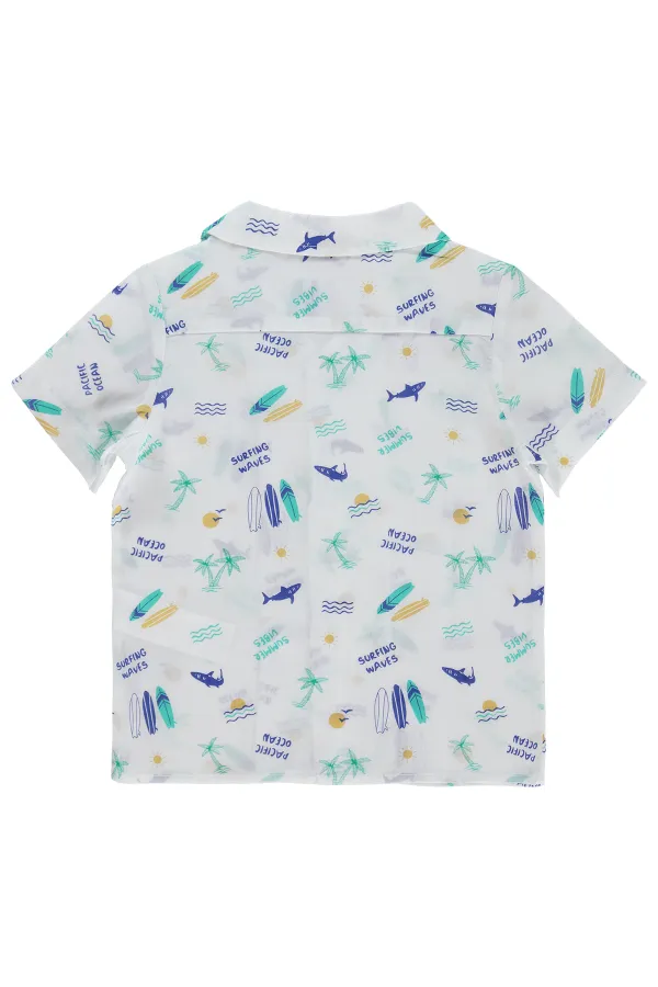 Boys' Shirt, Ages 2-5, White - Package