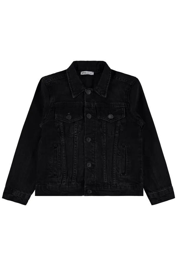 Veste garçon, 10-13 ans, noire - Emballage
