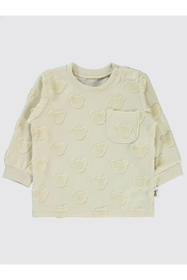 Baby Sweatshirt 0-24 Months Stone Color - Pack