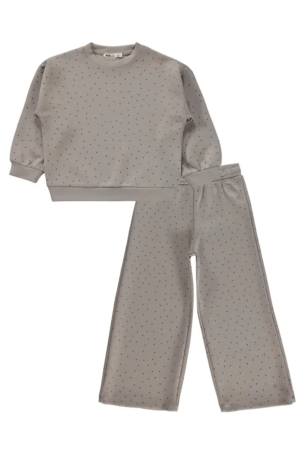 Girls' Tracksuit Set, Ages 2-5, Beige - Pack