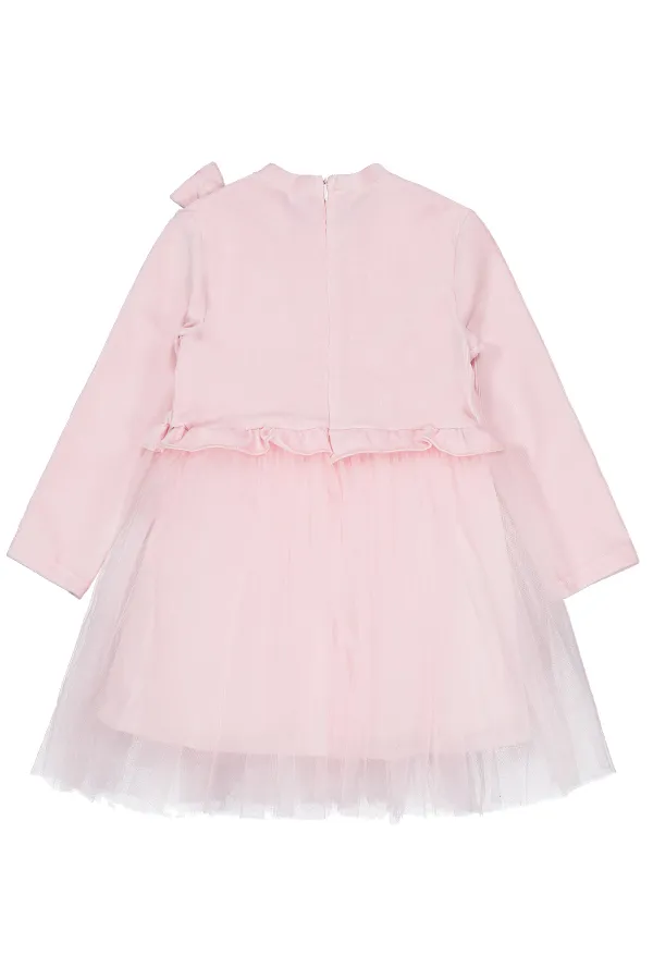 Kız Çocuk Jile ve Elbise 6-9 Yaş Pudra - Paket