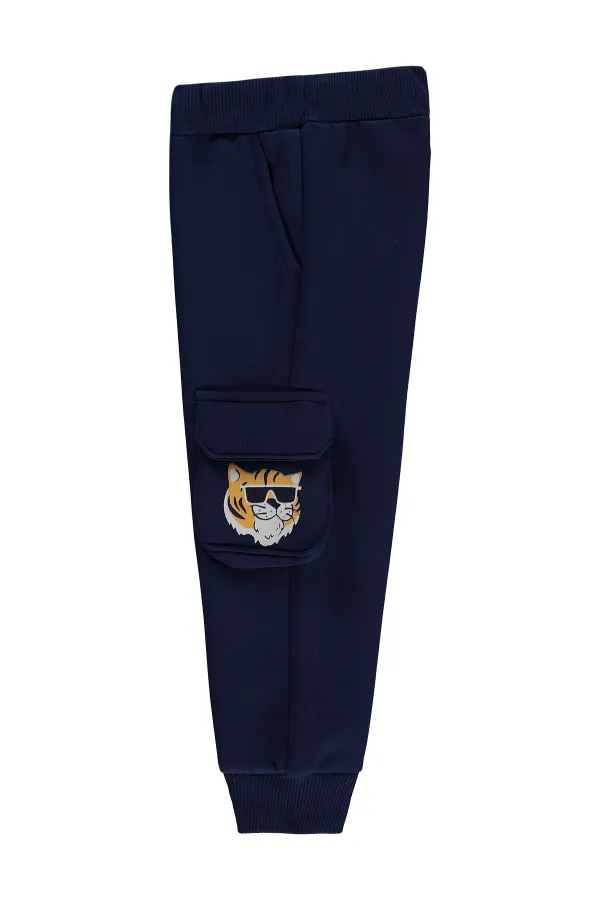 Pantalon de survêtement garçon, 2-5 ans, bleu marine - Lot