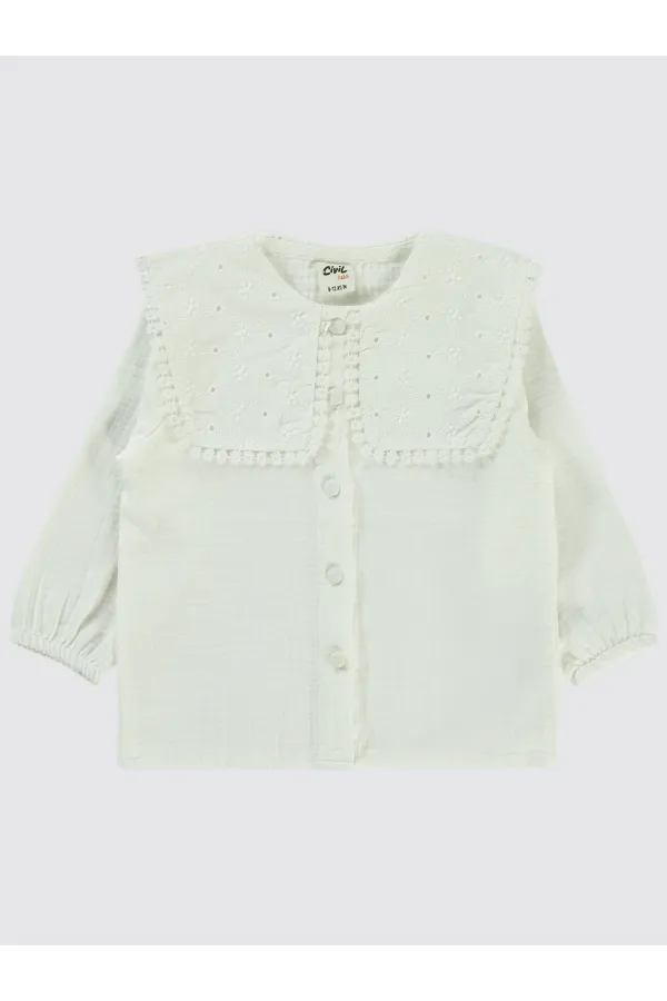 Bebek Gömlek 0-24 Ay Ekru - Paket