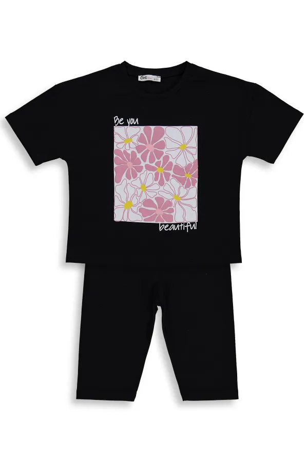 Kız Çocuk Takım 6-9 Yaş Siyah-Siyah - Paket