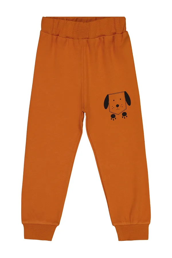 Bas de survêtement garçon Km 2-5 ans Orange - Emballage