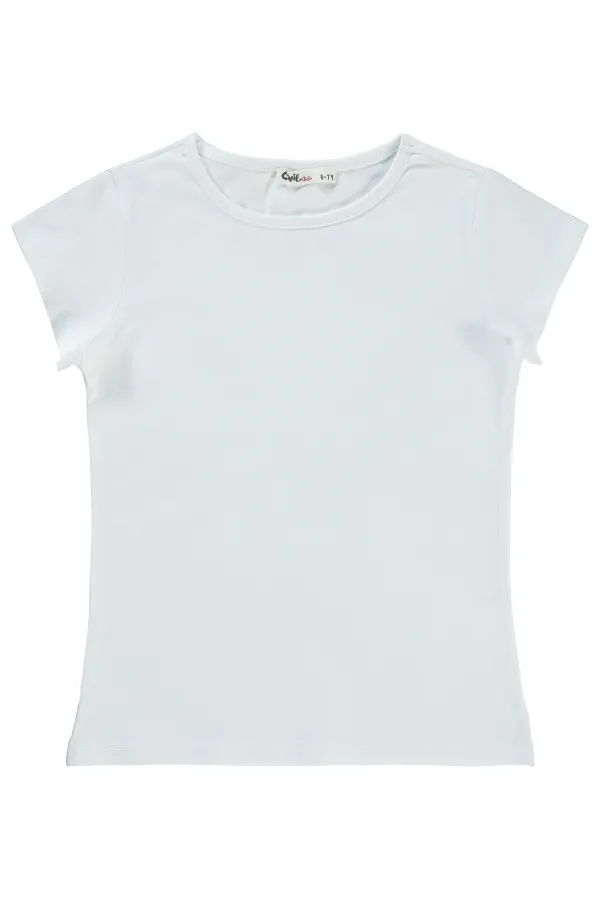 T-shirt blanc pour fille, taille 10-13 ans - Emballage