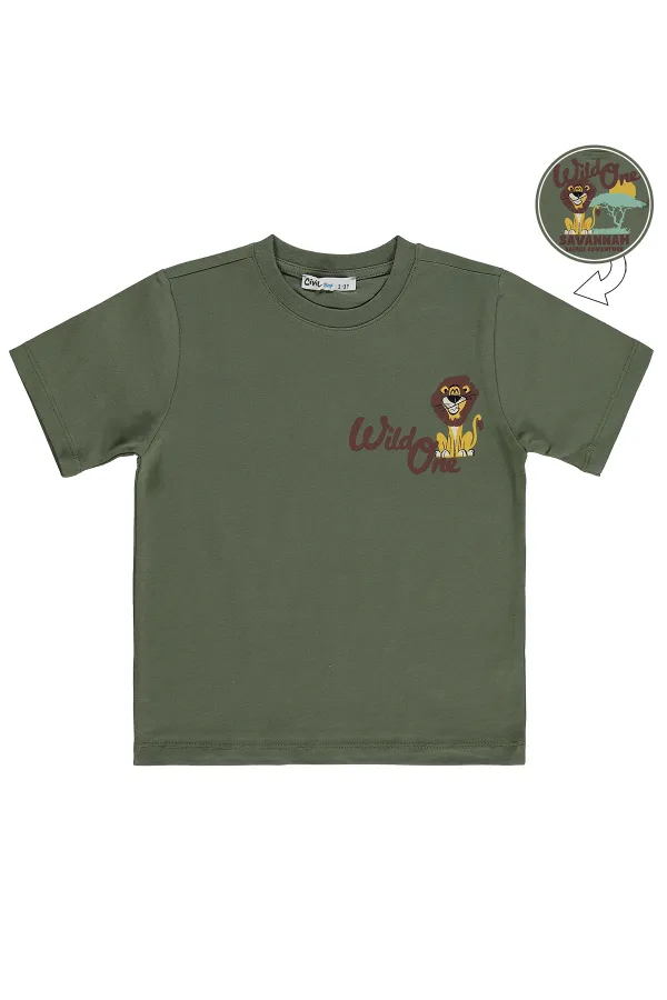 Boys' T-Shirt, Ages 2-5, Khaki - Pack Boys' T-Shirt, Ages 2-5, Khaki - Pack