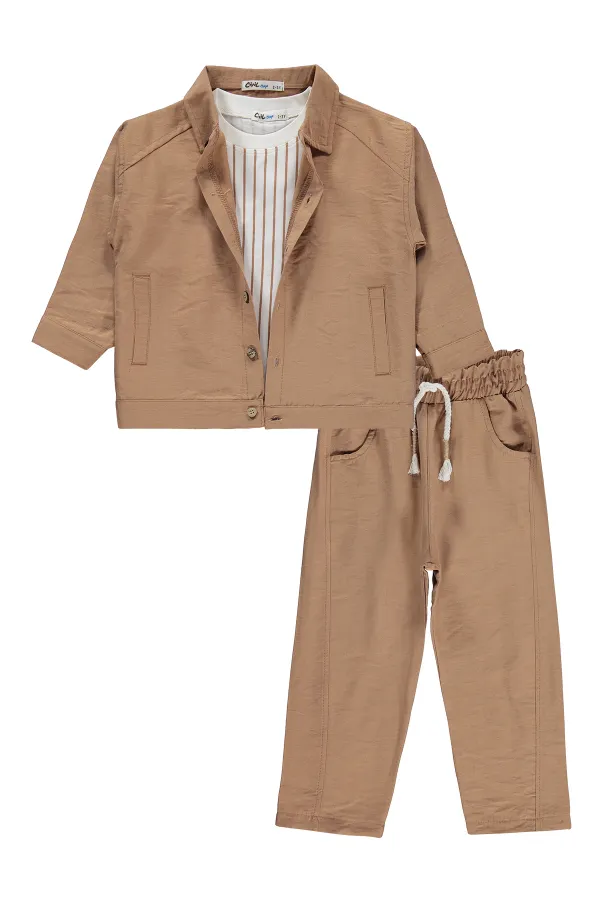 Erkek Çocuk Takım 2-5 Yaş Vizon - Paket