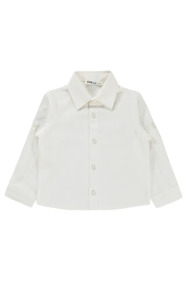 Boys' Shirt, Ages 2-5, Beige - Pack