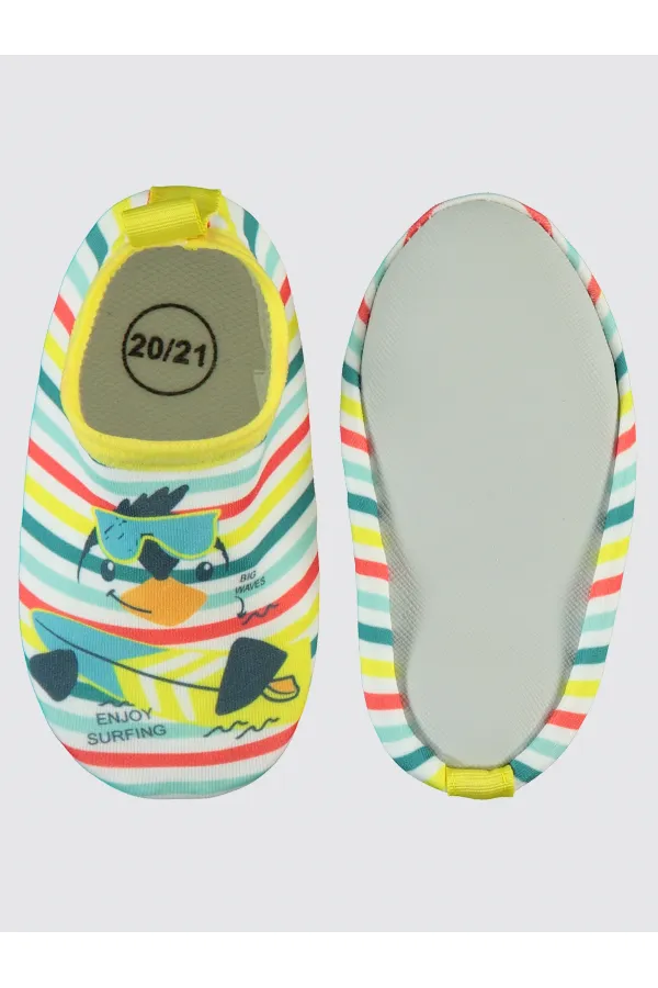 Chaussures de plage pour garçons, pointures 21 à 25, jaunes - Emballage