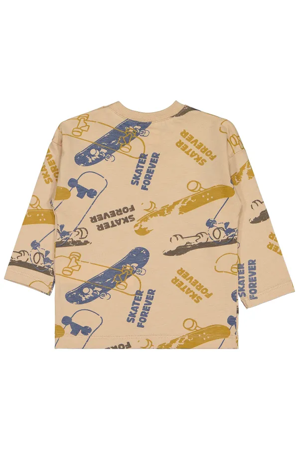 Bebek Sweatshirt 0-24 Ay Taş Rengi - Paket