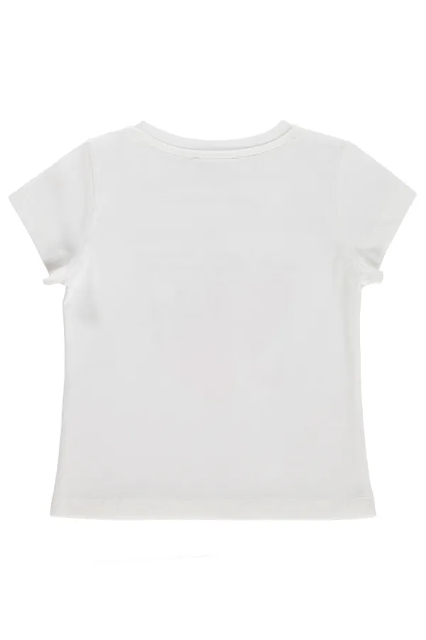 Kız Çocuk Tişört Km 2-5 Yaş Kırık Beyaz - Paket