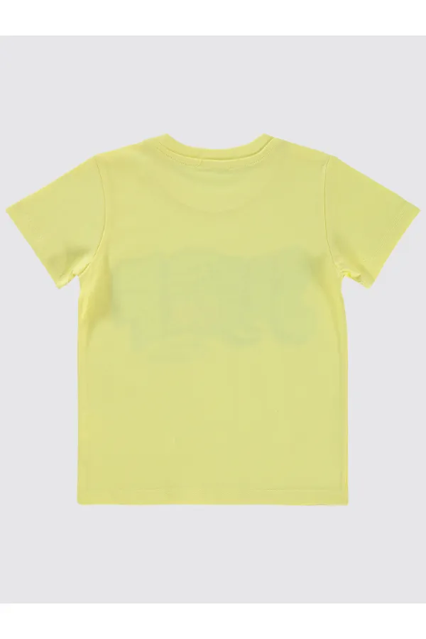 T-shirt garçon jaune clair 2-5 ans - Emballage