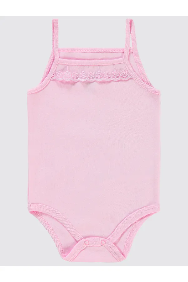 Body bébé à boutons-pression rose 3-6-9 mois - Emballage